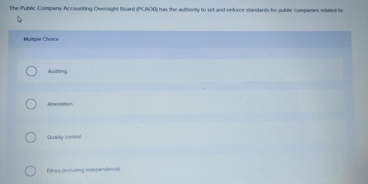 Public Company Accounting Oversight Board (PCAOB)